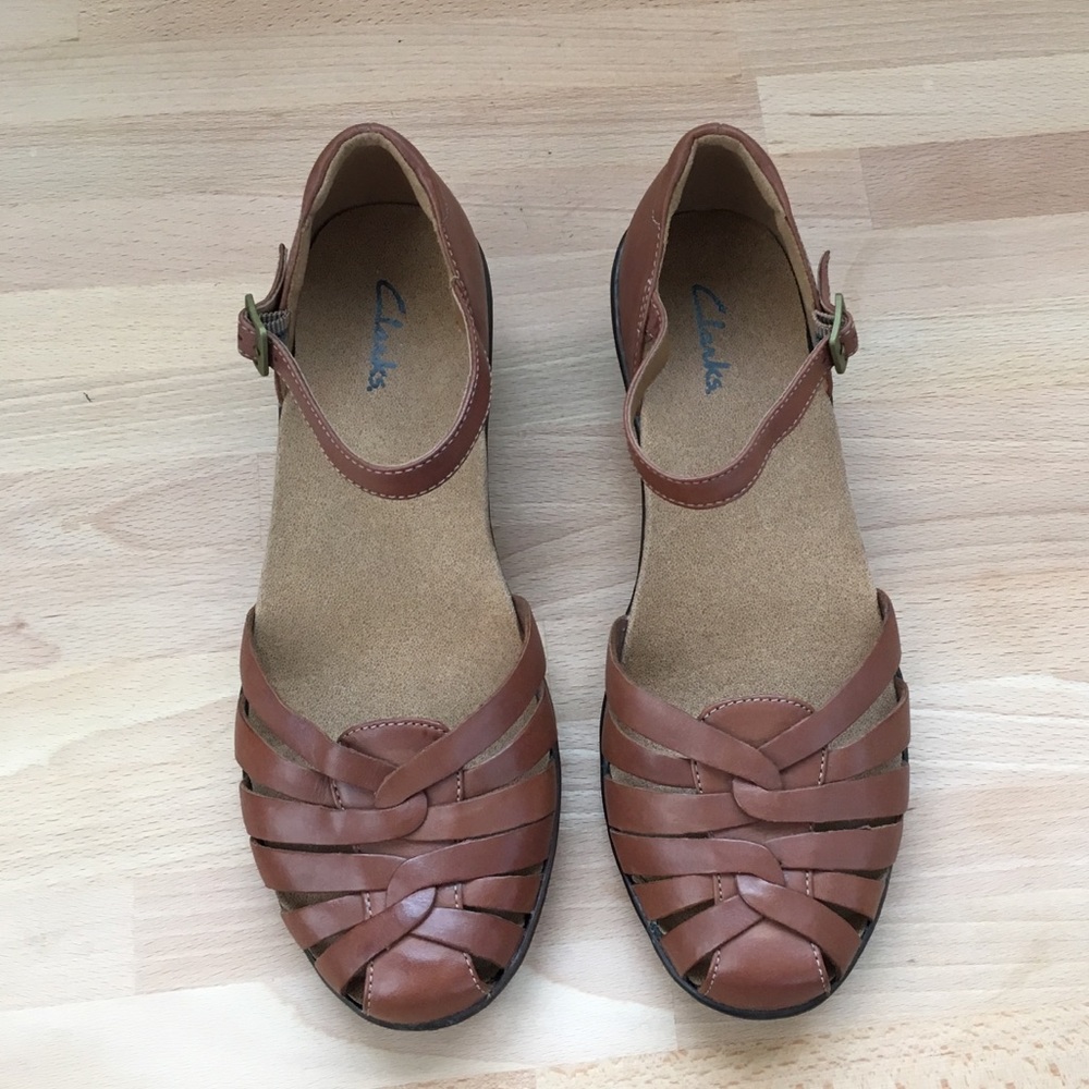 Clark’s Brown Leather Sandals